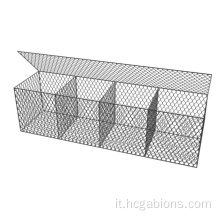 Gabion galvanizzato a maglie in filo di ferro